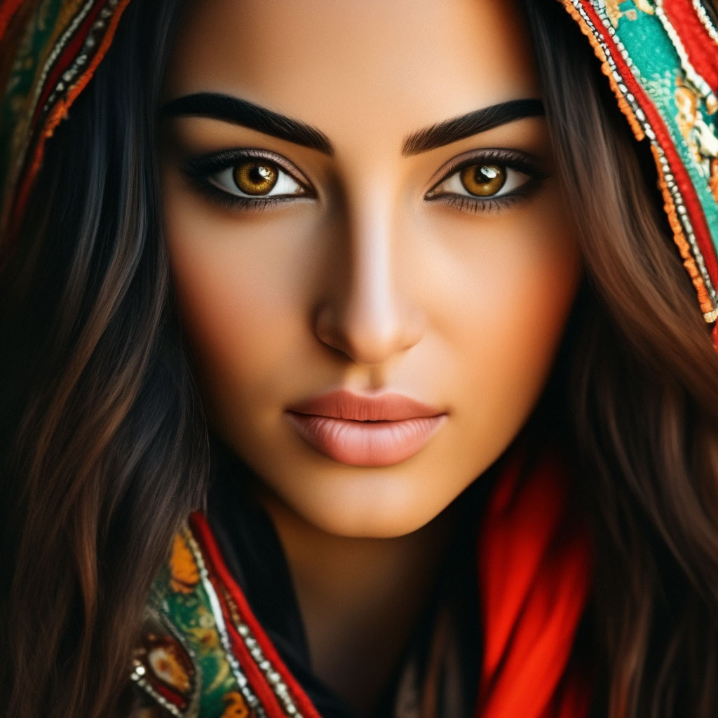 Femme d'Asie centrale élégante - style naturel