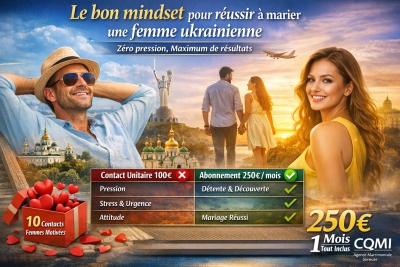 Le bon mindset pour réussir à marier une femme ukrainienne : zéro pression, maximum de résultats