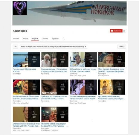 Films sur YouTube en langue Russe